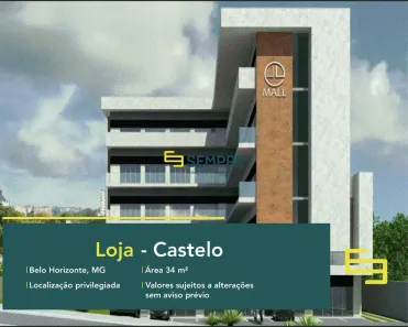 Ponto Comercial à venda, 35m² no Castelo, Belo Horizonte