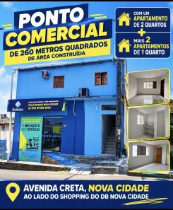 Ponto Comercial com 4 Quartos à venda, 260m² no Nova Cidade, Manaus