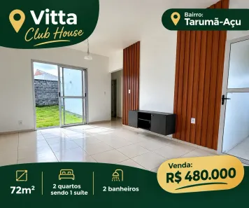 Casa de Condomínio com 2 Quartos à venda, 72m² no Tarumã-Açu, Manaus