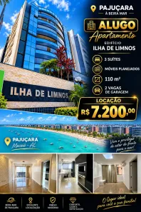 Apartamento com 3 Quartos para alugar, 110m² no Pajuçara, Maceió