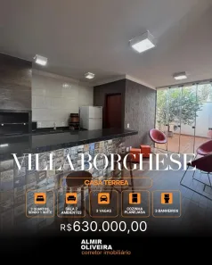 Casa de Condomínio com 3 Quartos à venda, 157m² no Condomínio Villa Borghese, Sertãozinho