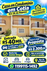Casa de Condomínio com 2 Quartos à venda, 50m² no Vila Santo Antônio, Cotia