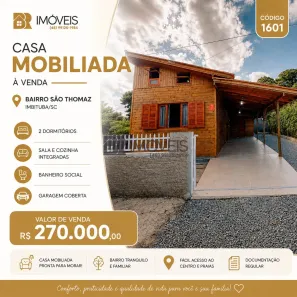 Casa com 2 Quartos à venda, 80m² no São Tomás, Imbituba