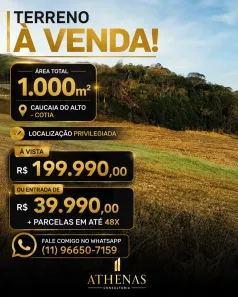 Lote/Terreno à venda, 1000m² no dos Mendes (Caucaia do Alto), Cotia