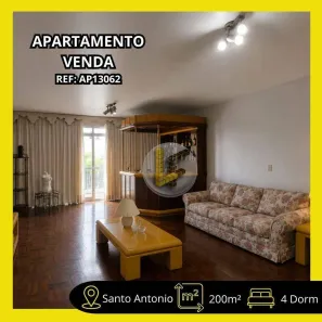 Apartamento com 4 Quartos para venda ou aluguel, 200m² no Santo Antônio, São Caetano do Sul