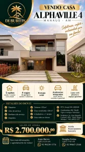 Casa com 6 Quartos à venda, 360m² no Ponta Negra, Manaus