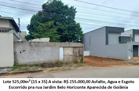 Lote/Terreno à venda, 525m² no Jardim Belo Horizonte, Aparecida de Goiânia
