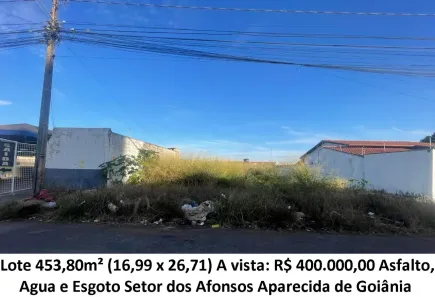Lote/Terreno à venda, 453m² no Setor dos Afonsos, Aparecida de Goiânia
