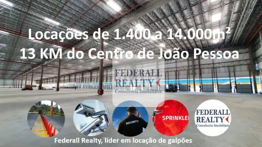 Galpão/Depósito/Armazém para alugar, 1386m² no Distrito Industrial, João Pessoa