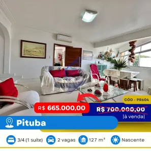 Apartamento com 3 Quartos à venda, 127m² no Pituba, Salvador