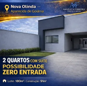 Casa com 2 Quartos à venda, 91m² no Nova Olinda, Aparecida de Goiânia