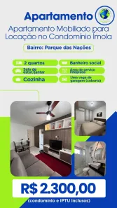 Apartamento com 2 Quartos para alugar, 60m² no Parque Residencial das Nações Indígenas, Cuiabá