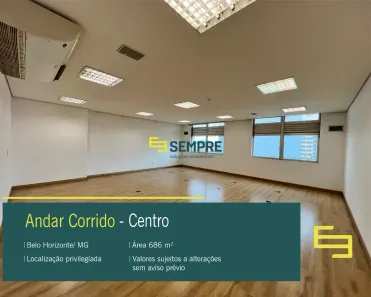 Imóvel Comercial para alugar, 686m² no Centro, Belo Horizonte