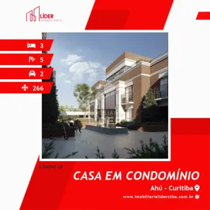 Casa de Condomínio com 3 Quartos à venda, 266m² no Ahú, Curitiba