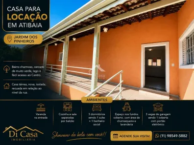 Casa com 3 Quartos para alugar, 120m² no Jardim dos Pinheiros, Atibaia