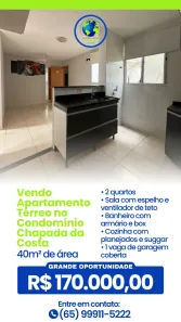 Apartamento com 2 Quartos à venda, 40m² no Jardim Ubirajara, Cuiabá