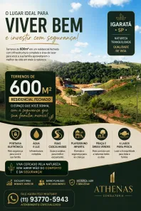 Lote/Terreno à venda, 600m² no Centro, Igaratá