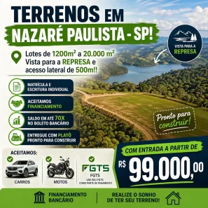 Lote/Terreno à venda, 9000m² no Centro, Nazaré Paulista