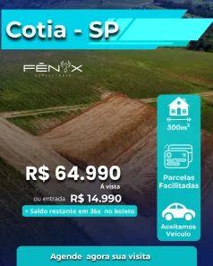Lote/Terreno à venda, 500m² no Granja Viana, Cotia