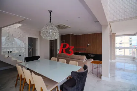 Apartamento com 3 Quartos para alugar, 217m² no Boqueirão, Santos