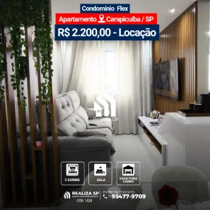 Apartamento com 2 Quartos para alugar, 45m² no Vila da Oportunidade, Carapicuíba