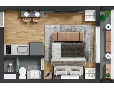 Apartamento com 1 Quarto à venda, 25m² no Pinheiros, São Paulo