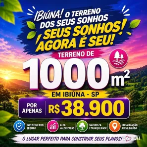 Lote/Terreno à venda, 1000m² no , Ibiúna