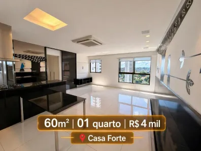 Apartamento com 1 Quarto para alugar, 60m² no Casa Forte, Recife