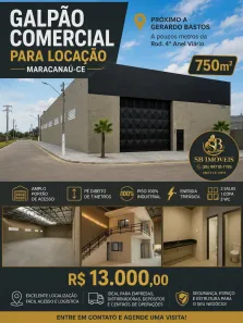Galpão/Depósito/Armazém para alugar, 750m² no Planalto Ayrton Senna, Fortaleza