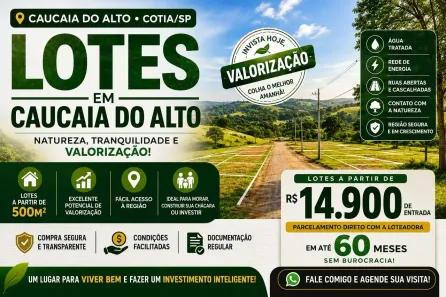 Lote/Terreno à venda, 500m² no Vila São Roque (Caucaia do Alto), Cotia