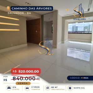 Apartamento com 2 Quartos à venda, 80m² no Caminho das Árvores, Salvador