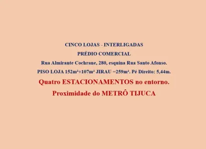 Ponto Comercial para alugar, 259m² no Tijuca, Rio de Janeiro