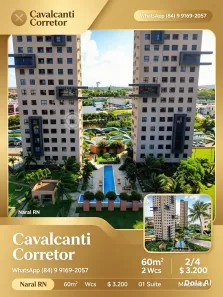 Apartamento com 2 Quartos para alugar, 56m² no Candelária, Natal