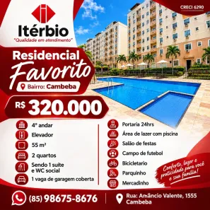 Apartamento com 2 Quartos à venda, 52m² no Cambeba, Fortaleza