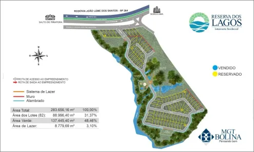 Lote/Terreno à venda, 1000m² no Parque Ecoresidencial Fazenda Jequitibá, Sorocaba