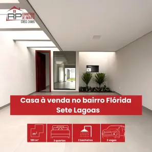 Casa com 3 Quartos à venda, 107m² no Flórida, Sete Lagoas