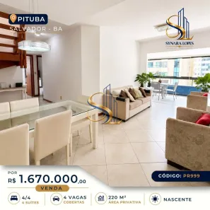 Apartamento com 4 Quartos à venda, 220m² no Pituba, Salvador