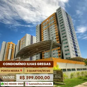 Apartamento com 2 Quartos à venda, 95m² no Ponta Negra, Manaus