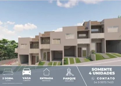 Casa de Condomínio com 2 Quartos à venda, 96m² no São Caetano, Caxias do Sul