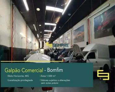 Galpão/Depósito/Armazém para alugar, 1500m² no Bonfim, Belo Horizonte