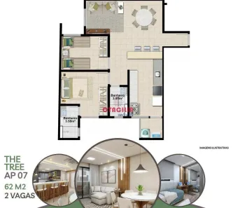 Apartamento com 2 Quartos à venda, 62m² no Vila Assunção, Santo André