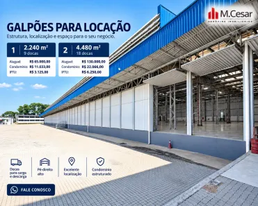 Galpão/Depósito/Armazém para alugar, 2240m² no Vila Nova Bonsucesso, Guarulhos