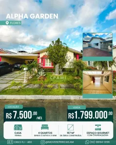 Casa de Condomínio com 4 Quartos para alugar, 157m² no Flores, Manaus