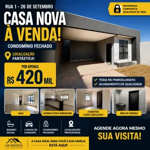 Casa de Condomínio com 3 Quartos à venda, 180m² no Setor Habitacional Vicente Pires, Brasília