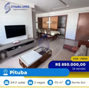 Apartamento com 3 Quartos à venda, 90m² no Pituba, Salvador