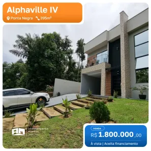 Casa de Condomínio com 3 Quartos à venda, 195m² no Ponta Negra, Manaus