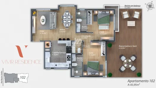 Apartamento com 2 Quartos à venda, 84m² no Vila Prinstrop, Gramado