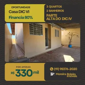 Casa de Condomínio com 3 Quartos à venda, 150m² no Dic VI (Conjunto Habitacional Santo Dias Silva), Campinas