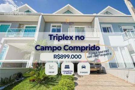 Casa de Condomínio com 3 Quartos à venda, 150m² no Cidade Industrial, Curitiba