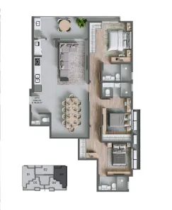 Apartamento com 3 Quartos à venda, 116m² no Agronômica, Florianópolis